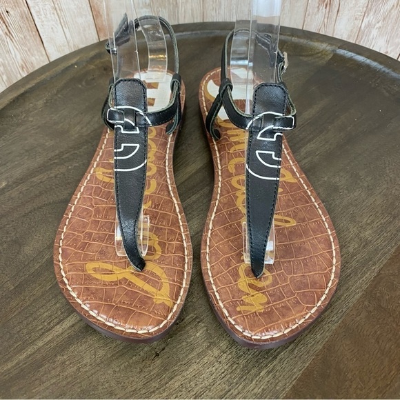 Sam Edelman Black Gigi Logo Thong‎ Sandal Size 6.5 Women - Picture 3 of 11